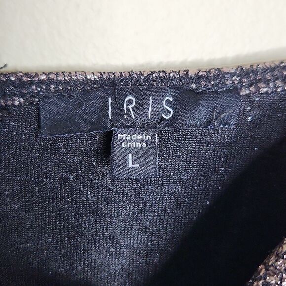 IRIS Gold foil Crackle cocktail dress - Picture 2 of 9